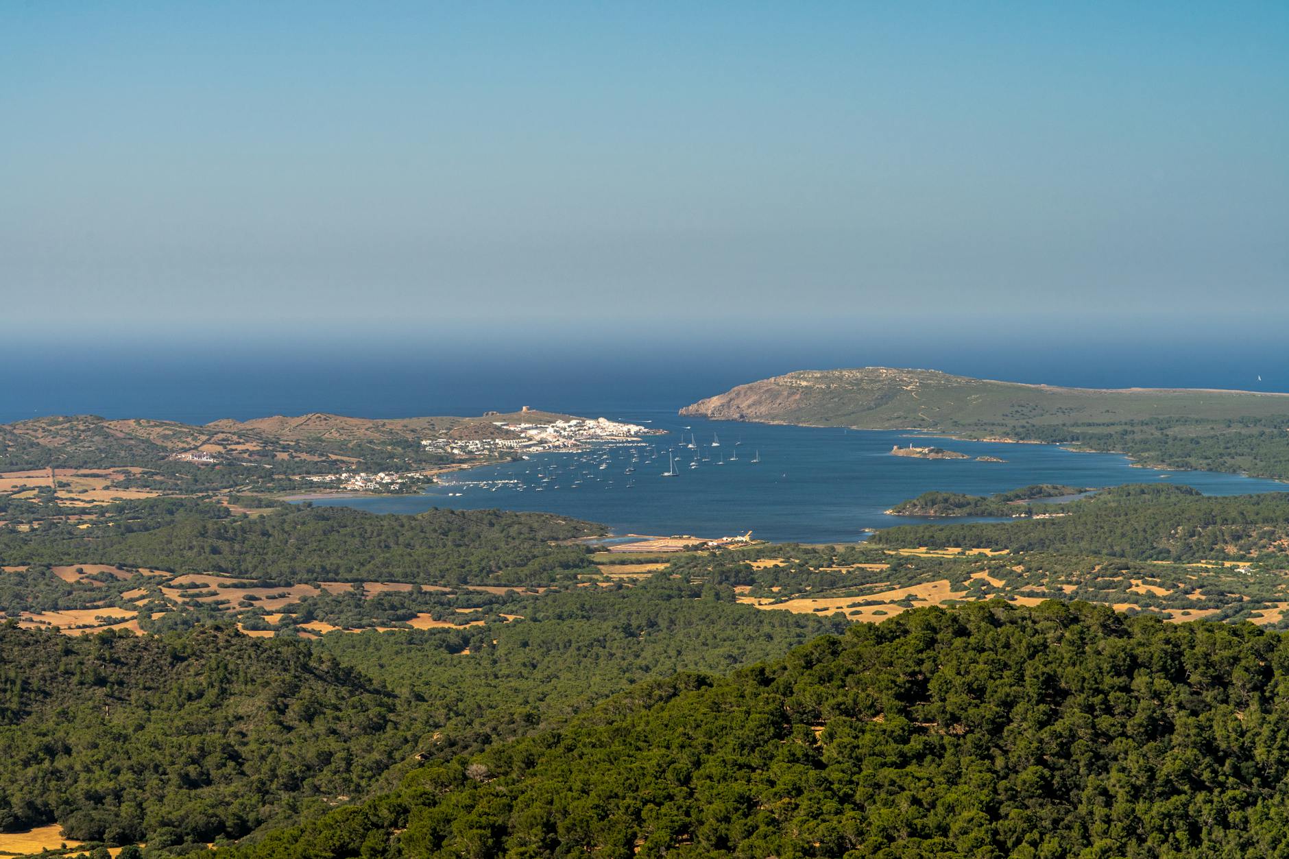 aerial view of ciutadella s scenic coastline spain